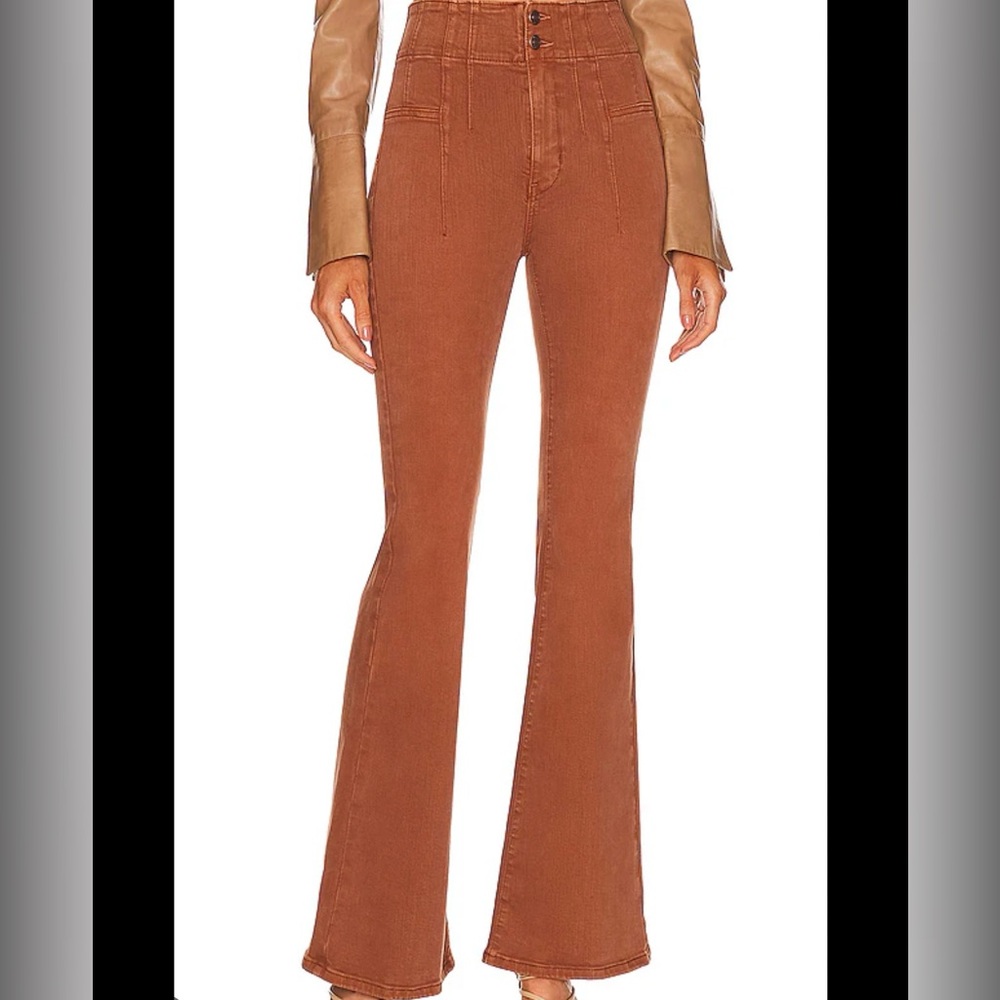 Free People We The Free Jayde Flare Brown Jeans Pants 26 - Picture 1 of 5